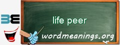 WordMeaning blackboard for life peer